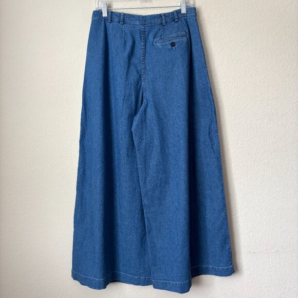 Blue Wide Leg Women's Jeans - Picture 7 of 14